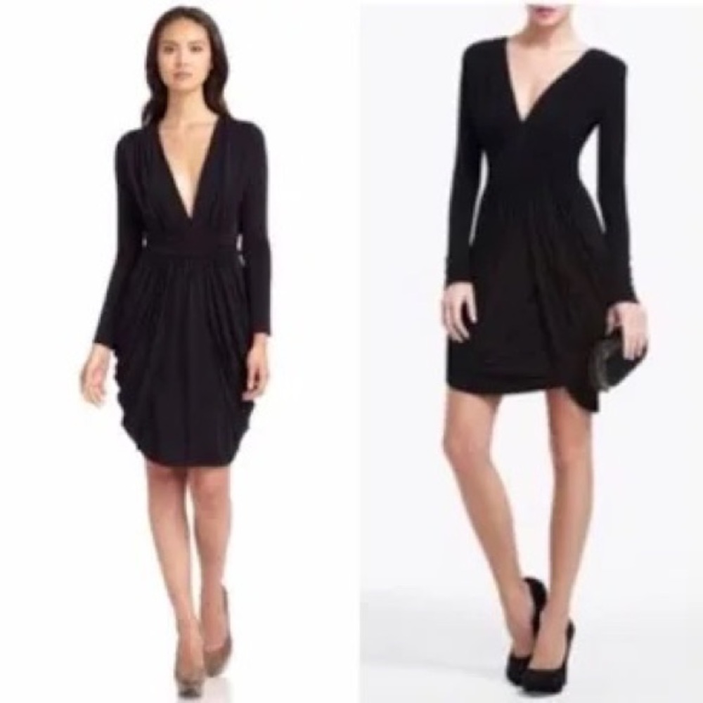 BCBG “Lark” Black Long Sleeve Dress